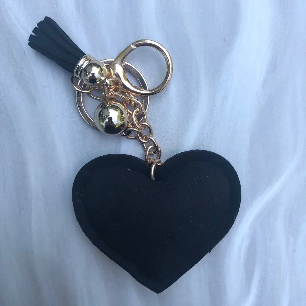 Rainbow Crystal Heart Keychain + Bag Charm
